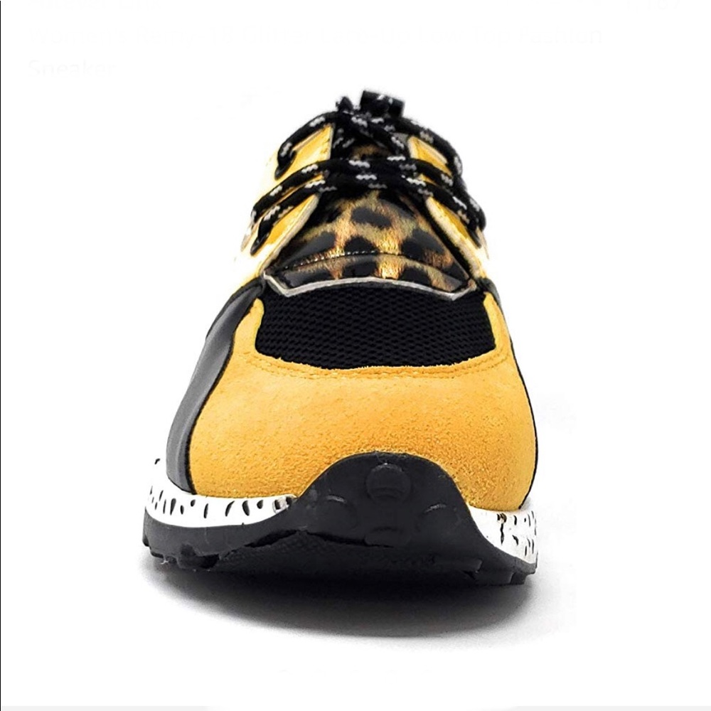 Yellow Platform Lace Up Sneakers - Picture 5 of 6